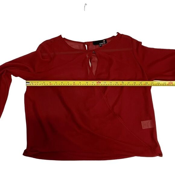 Laura Red Crossover Top - Picture 8 of 9